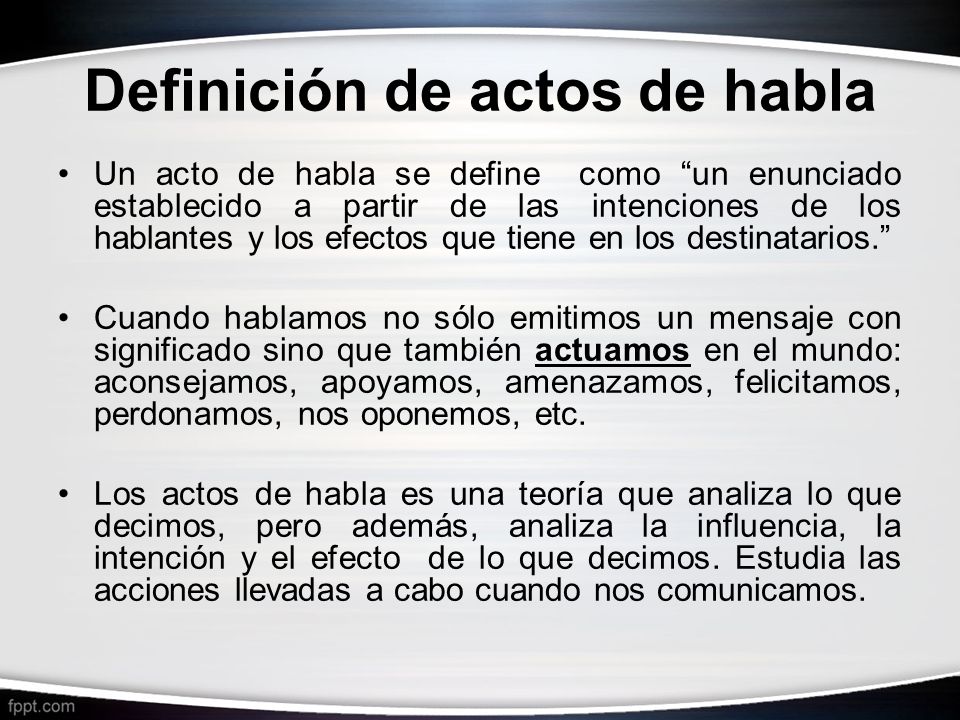 Actos definition que es